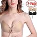 ANGELGG  Women's Strapless Self Adhesive Silicone Invisible Push-up Bras, Pack of 2