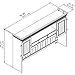 Bush Furniture Fairview 60W Hutch for L Shaped Desk in Antique White, Attachment with Shelves and Cabinets for Home Office