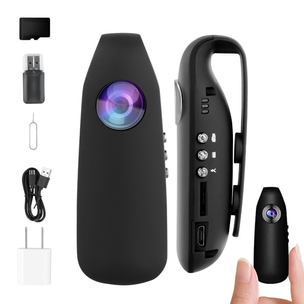 Spy Camera,Mini Camera Body Wear,1080P FHD Small Spy 1080P Video,Body Wearable,Pocket Clip for Office,Law Enforcement,Security Guard,Home,Car,Hiking gift