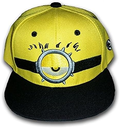 Minion Kids Hip-Hop Baseball Cap With Adjustable Snapback - 50 Minion Stickers (One Eyed)