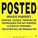 4 Pack Aluminum Posted Private Property Signs (Yellow)