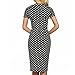 ANGVNS Women Dot Slim Fit and Flare A-line Vintage Wear to Work Business Party One-piece Pencil Dress