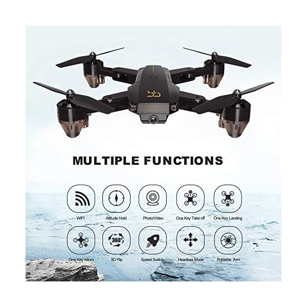 ScharkSpark Drone Thunder with Camera Live Video, RC Quadcopter with 2