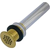 Kingston Brass KB4007 Fauceture Grid Drain without Overflow, Brushed Brass, 8.25 x 2.25 x 2.25