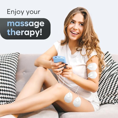 Easy@Home TENS Machine EMS: TENS Machine for Pain Relief Muscle Stimulator for Back Pain EMS | EMS Foot Massager | Back Massage Machine | Dual Channel 24 Modes 12 Pads Replacements