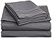 Clara Clark ® Supreme 1500 Collection 4pc Bed Sheet Set - King Size, Charcoal Stone Gray