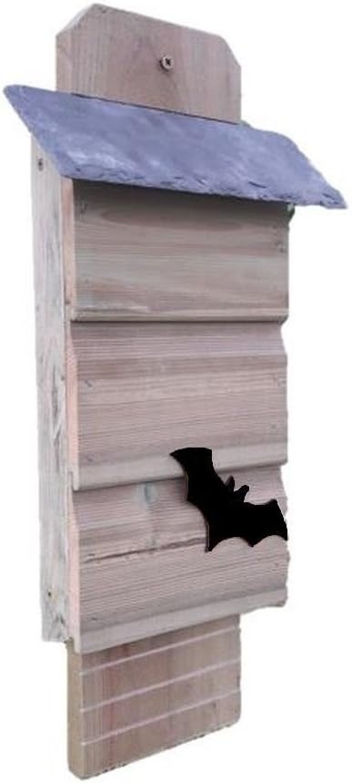 BAT NESTING BOX WITH NATURAL SLATE ROOF FOR UK BATS - BLACKDOWN WOOD CRAFTS