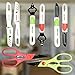 Knife Peeler Bottle Opener Scissors Set - Unique 4 Piece Kitchen Gadgets Knife Set by Amazipro8, The Best Multipurpose Kitchen Mate kitchen scissors For Fruits and Veggies, Cutting and Peeling Knives