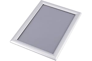 ANKROYU A4 Aluminum Snap Frame Silver Wall Mounted Picture Poster Holder with Anti Glare PVC Cover for Professional Display i