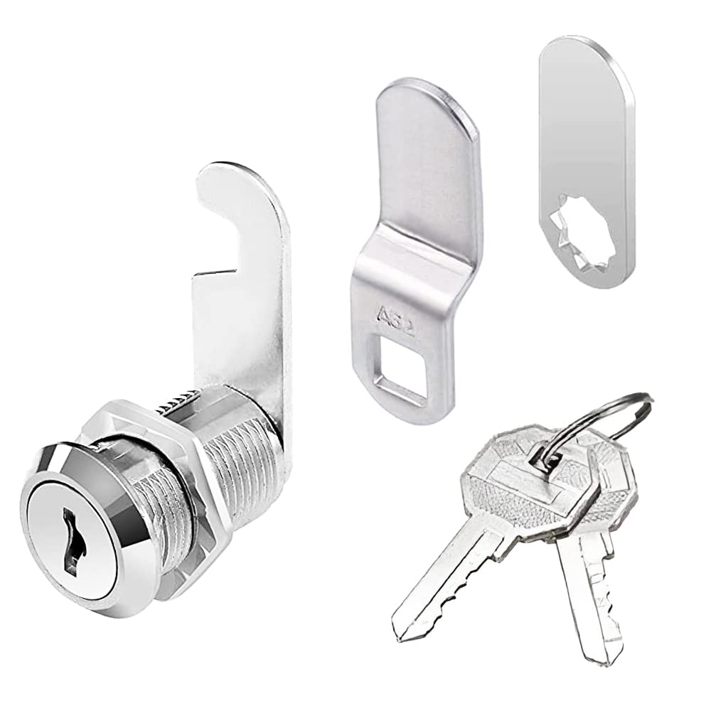 LadayPoa Cabinet Lock,Drawer Lock,Generic Drawer Lock Locker Locks，Standard Size cam Lock with Keys for Cupboard,letterbox,Mailbox(20mm) — image 1