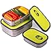 Reusable Food Containers Set of 3 – Lightweight, Durable, Multi-Use Stainless Steel Leak Proof Lunch Box with Airtight Lid – BPA-Free and Toxin-Free, Eco Friendly Storage Containers by Kitchen Star