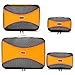 PRO Packing Cubes for Travel | 4-Piece Luggage Organizer Bags Set | Premium Quality Ultralight Travel Cubes for Packing Suitcase, Carry-on, Bags and Backpack - Sunset Orange