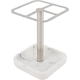 Toothbrush Holder, 304 Stainless Steel, Rustproof, 3 Slots, Space Saving Toothpaste Organizer for Bathroom (Silver)