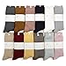 MIRMARU Women’s Everyday 4Pairs Solid Colors Cotton Blend Casual Crew Socks.
