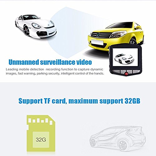 Dash Cam, SQDeal 2.4" Full HD 1080P Dashboard 140 Degree Wide Angle Car Camera Recorder with G-Sensor, Loop Recording, Motion Detection,Night Vision, Parking Monitor (Black)