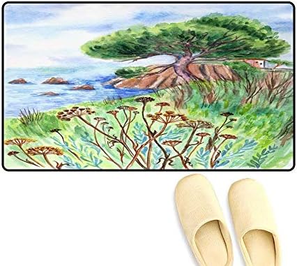Bath Mats for Floors Mediterranean Landscape