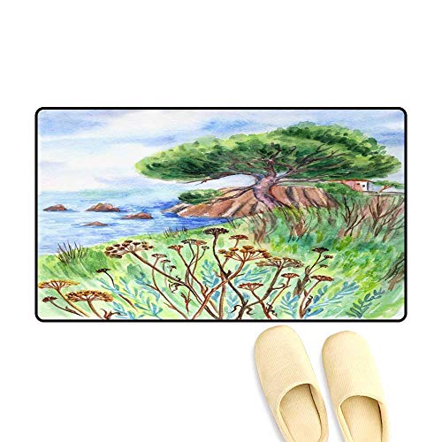 Bath Mats for Floors Mediterranean Landscape