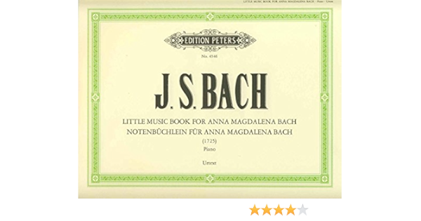 Bach Album Para Ana Magdalena 1725 Completo Para Piano Keller Amazon Es Libros