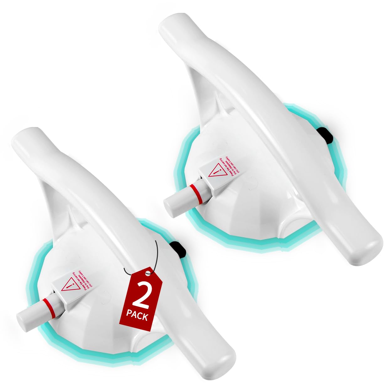 2Pcs Grab Rails for Bathroom, Suction Grab Bars for Shower with Indicator No Drilling, Load 150KG/330LBS, Hand Rails for Elderly with Suction Cup, for Elderly, Pregnant Women, Injuried, Children