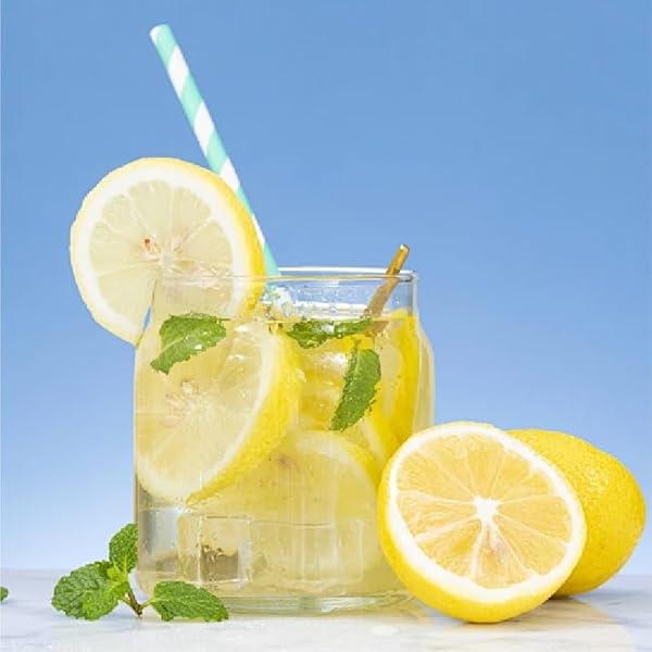 REAL LEMON JUICE, COLD-PRESSED LEMON JUICE CONCENTRATE DRINK MIX, 20 SINGLE-SERVE PACKETS, 15ML EACH. LIQUID WATER ENHANCER. PRESERVES NATURAL VITAMINS WITH COLD-PRESS TECHNOLOGY. MIX WITH WATER, TEA, OR SMOOTHIES IN SECONDS!