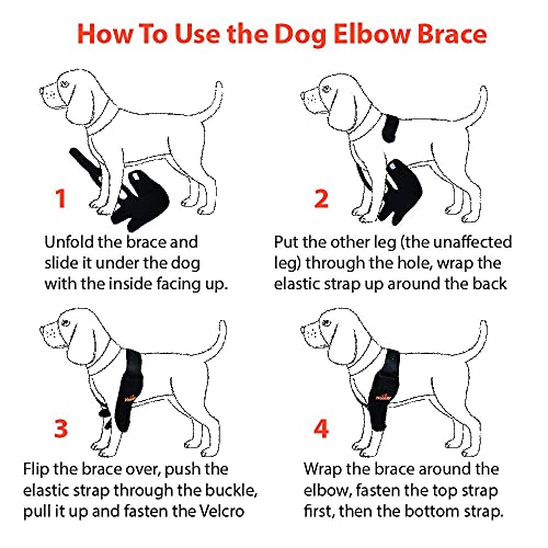 NeoAlly Dog Elbow Brace Protector Pads for Canine Elbow and Shoulder