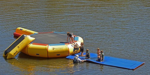Island Hopper 17' Bounce N Splash Padded Water Bouncer - Thumbnail 5