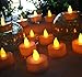 VMEKA Realistic Bright Flameless LED Tea Light Candles, Bright, Flickering, Battery Powered Fake Candles, Unscented Tealights, Pack of 24