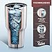 Travel Mug 30 Oz. Stainless Steel Tumbler -Removable Handle | Sliding & Regular Lid, 3 Straws & Cleaning Brush | Double Wall Vacuum Insulated Rambler Suitable For Coffee Hot & Cold Drinks By Ziloes