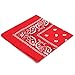 21 Inch Red Bandana 12 Pack, Red Bandana in Bulk, Party Bandanas for Men