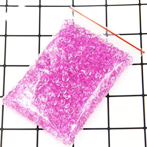 hengwei Superb Fishbowl Beads for Slime, Clear 7 Ounces Plastic Fish Bowl Slime Beads Vase Filler Beads for DIY Project, Homemade Slime, 2 Packs(None Light purple)