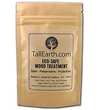 Tall Earth TEESWT1G Eco-Safe Wood Treatment, Stain and Preservative, 1/3/5 gal, Non-Toxic/ VOC Free/ Natural Source (1 gal)