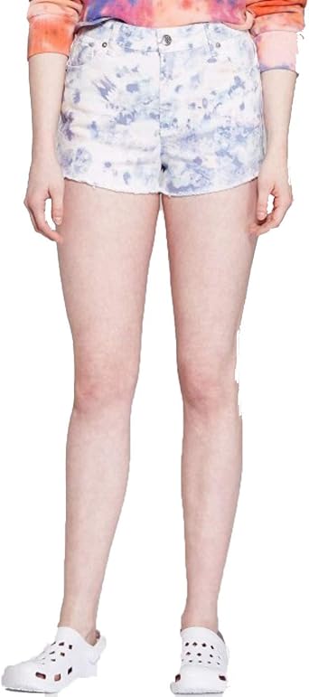 tie dye high waisted shorts
