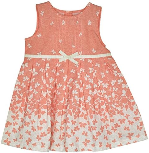 Samara Baby Girls Pleated Butterfly Dress 18 Months Coral orange