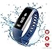 READ New Smart Fitness Tracker,Smart Watch with Blood Pressure Heart Rate Sleep Pedometer Camera Remote Shoot Blood Oxygen Monitor Smart Wristband Bracelet for Bluetooth Andriod and iOS (R5PRO-Blue)