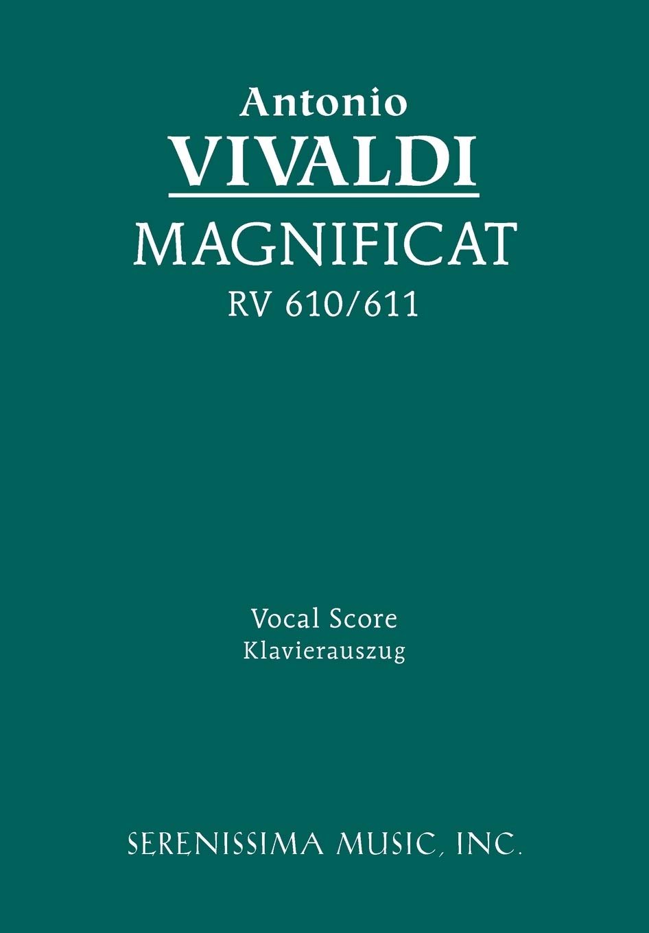 Magnificat, RV 610/611: Vocal score (Ludwigmasters)