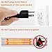 Patio Heater - Outdoor Heater w/3s-Fast Heating & Remote Control, Electric Patio Heater w/24H Timer Auto Shut Off, Super Quiet Wall-Mounted Space Heater for Large Room, Garage, Backyard, Office, 1500W