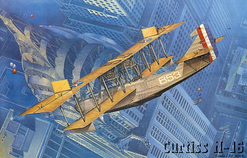 Roden Curtiss H-16 Early US Navy Twin-Engine Biplane Flying Boat Airplane Model Kit