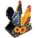 Decorative Rooster Napkin Holder Stand Sculpture for Figurines and Statues As Farm & Country Kitchen Decor Table Centerpieces and Collectible Chicken or Rustic Gifts for Farmers