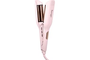 L'ANGE Hair SculptWaver Titanium Deep Wave Crimper | Modern Crimper for Easy, Uniform Waves & Sculpted Texture | Negative Ion Technology for Frizz-Free Shine & Smooth Hair (Blush - Small)