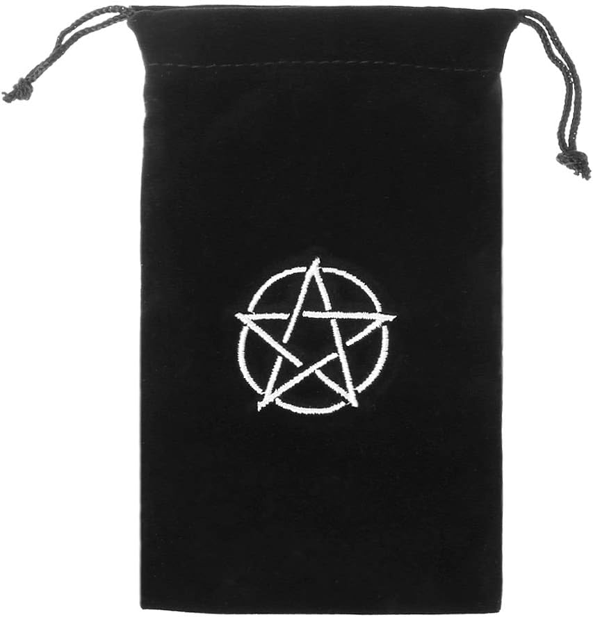 Velvet Pentagram Tarot Storage Bag Board Game Card Embroidery Drawstring Package