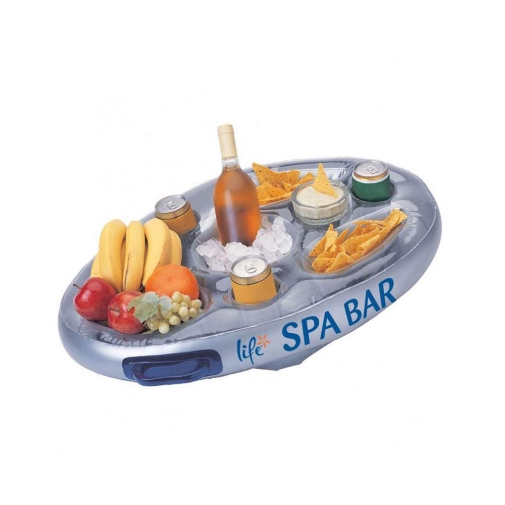 Official 'Perfect Pools' Spa Bar Inflatable Hot Tub Side Tray for Drinks and Snacks - Perfect for Pool Parties!