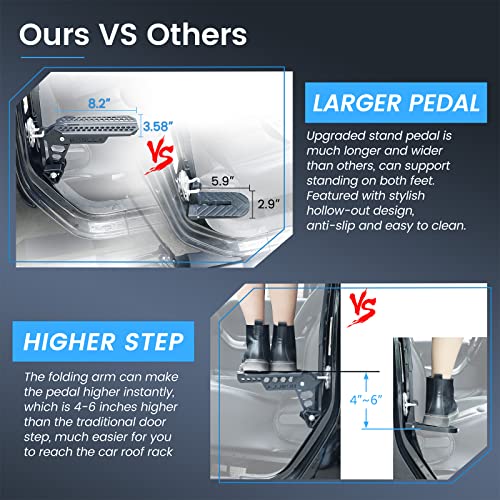 boslla Universal Car Door Step, Door Latch Step, Door Step for Car Roof