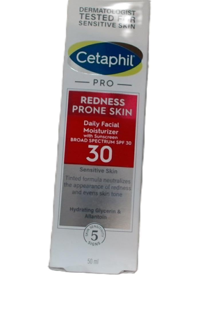 Photo 1 of CETAPHIL Redness Relieving Daily Facial Moisturizer SPF 40, 1.7 fl oz, Broad spectrum Sunscreen, Neutral Tint, For Redness-Prone Skin