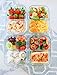[4 PACK] FreshSav Series 35.5 oz Compartmentalized Glass Meal Prep Food Storage Containers Set Airtight locking Lids | Microwave, Freezer, Oven & Dishwasher Safe (2 Compartment + 3 Compartment Combo)