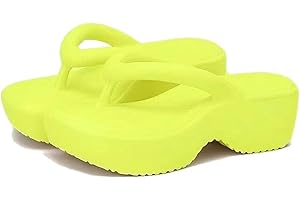 Women's Comfortable Platform Flip Flops with Arch Support Casual Wedge Sandals for Summer Beach Outdoor Activities