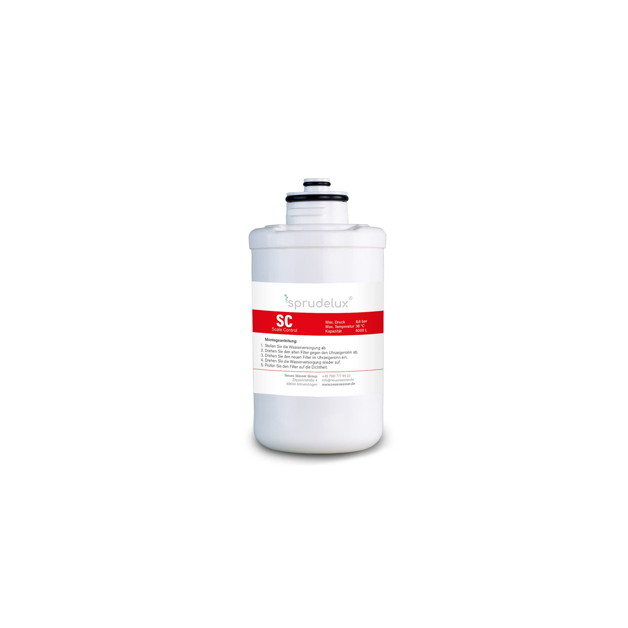 Neues Wasser Group 4" Water Filter Cartridges - Anti-Limescale Filter Cartridge Best Replacement Filter for Quooker Cube Water Carbonator Filter - Anti-Limescale Filter