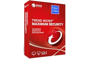Trend Micro Maximum Security - Global Version (Windows/Mac/Android/iOS) - 5 User 3 Year (Email Delivery in 24 Hours - No CD)