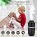 OVPPH Portable Humidifier, Mini USB Personal Humidifier Ultrasonic  Cool Mist Humidifier with 7 Colors Light for Home Travel Office Car, Auto Timer Shut-Off, Quiet Operation (Black)