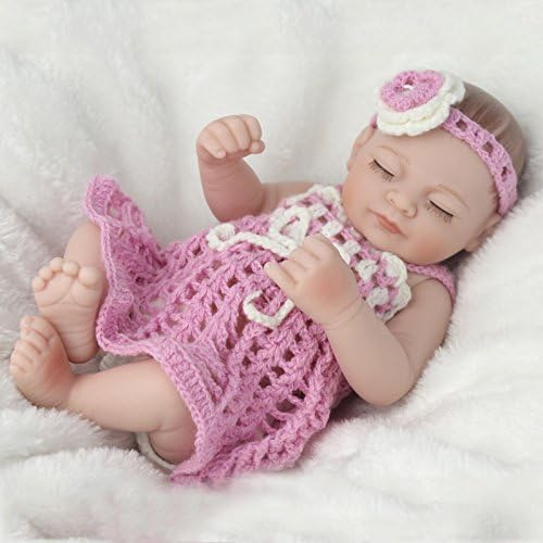 QXMEI Simulation Reborn Baby Doll 11 Inch / 28cm Girl Toy Early Learning Gift