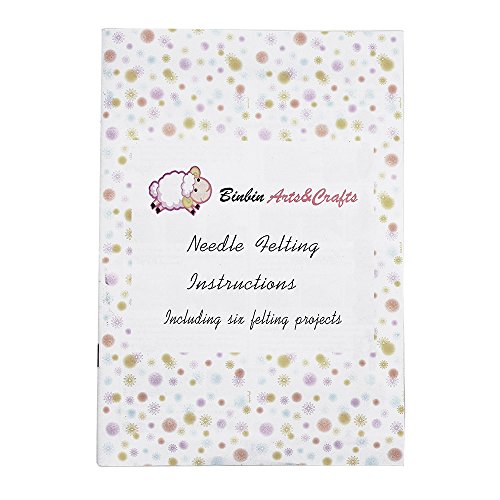 ibotti Needle Felting Starter Kit, with 20 Colors Felt Wool, Needles Felt Tool, Foam Felting Pads, 18 Pages Needle Felting Instructions